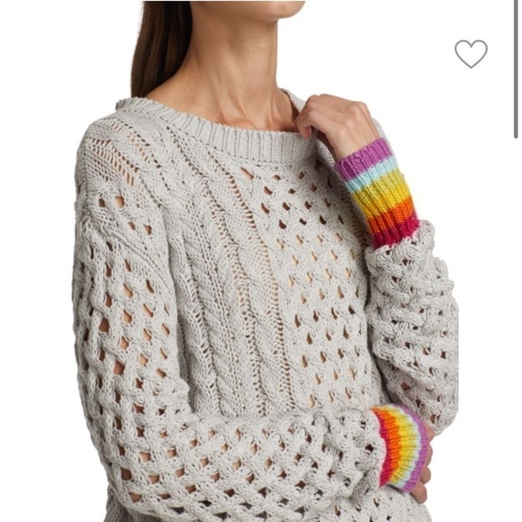 Le Superbe Silver Lining Sinbad Cotton Cashmere-Blend Sweater Size XS - Picture 4 of 12